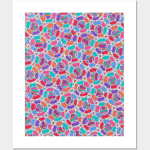 Colorful Circles Maze Wall Art by gorff